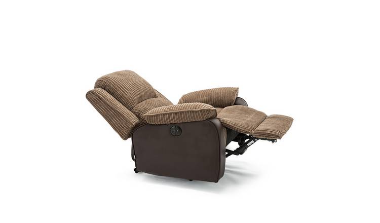 Furniture Online Postana Jumbo Cord Electric Recliner - Brown