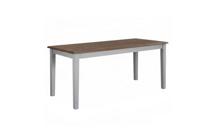 Noa & Nani Canterbury 6 to 8 Seater Dining Table - Grey & Dark Pine