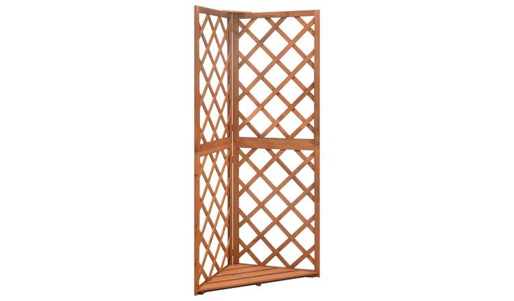 Walplus Wood Corner Trellis Solid Fir - 50 x 50 x 145 cm