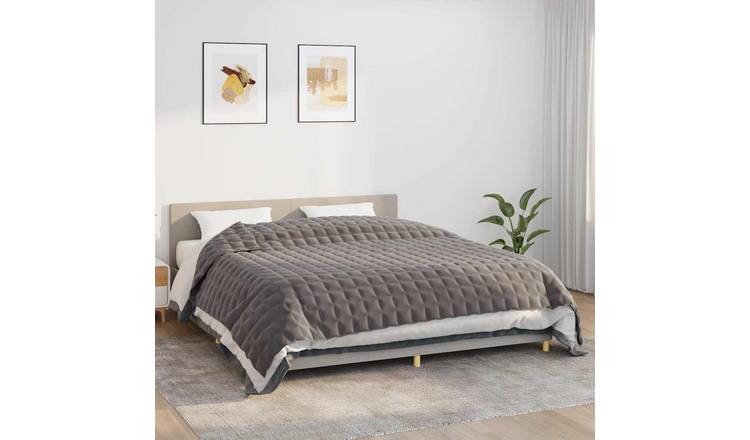 Walplus 11 kg Polyester Weighted Blanket - Grey - 220 x 260 cm