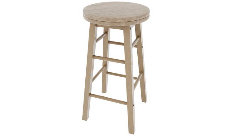 Chef Vida Wooden Revolving Bar Stool - Pine