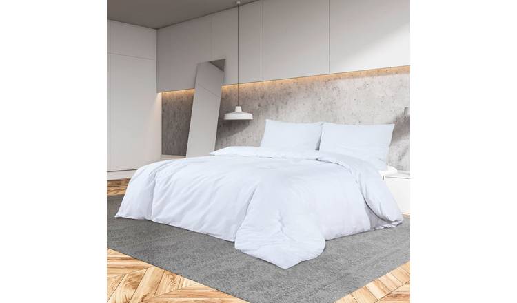 Walplus Cotton Duvet Cover Set - White - 200 x 220 cm