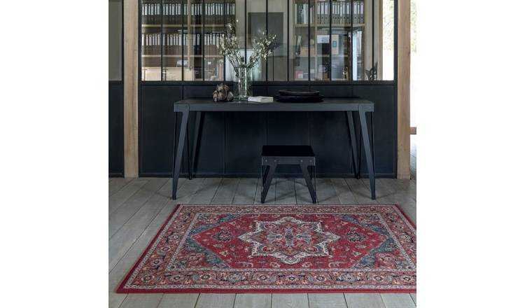 Mega Flooring Red Traditional Bordered Runner - 67 x 275cm