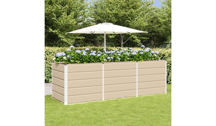 Walplus Steel Garden Planter - Ivory - 240 x 80 x 75 cm