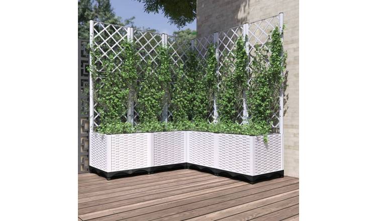 Walplus Polypropylene Garden Planter - White - 120 x 120 x 136 cm