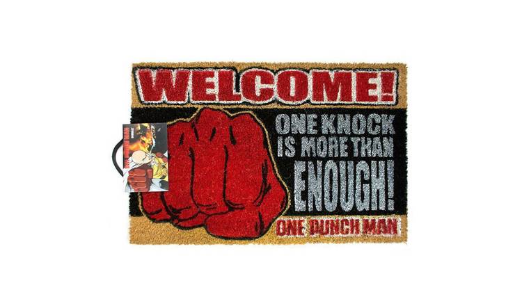 One Punch Man Adult Unisex Coir Door Mat - Red