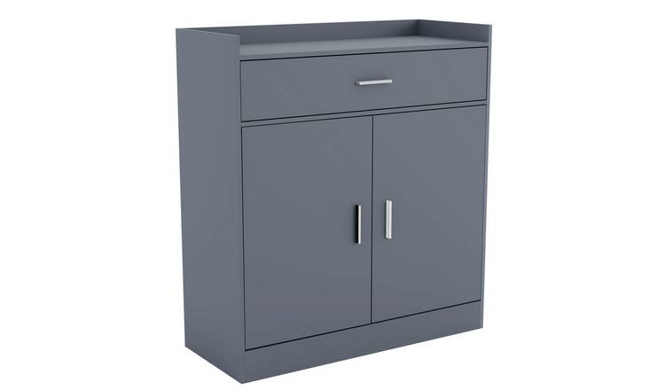Vida Designs Dalby 2 Door 1 Drawer Shoe Cabinet - Grey
