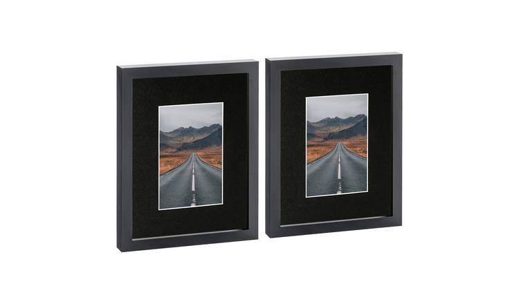 Nicola Spring Photo Frames - 8" x 10" with Mount - Set of 2 - Black