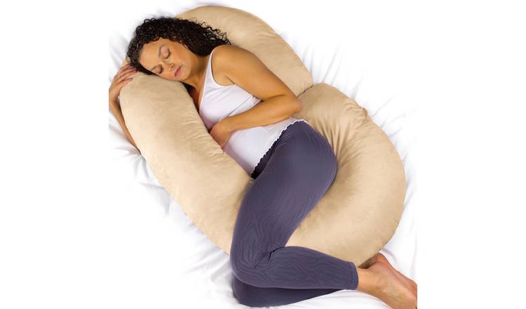 Aamira C Shape Memory Foam Pregnancy Pillow 140cm - Cream
