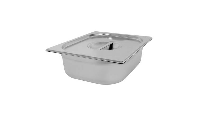Argon Tableware Steel Gastronorm Container with Lid 1/2 - 5.5L