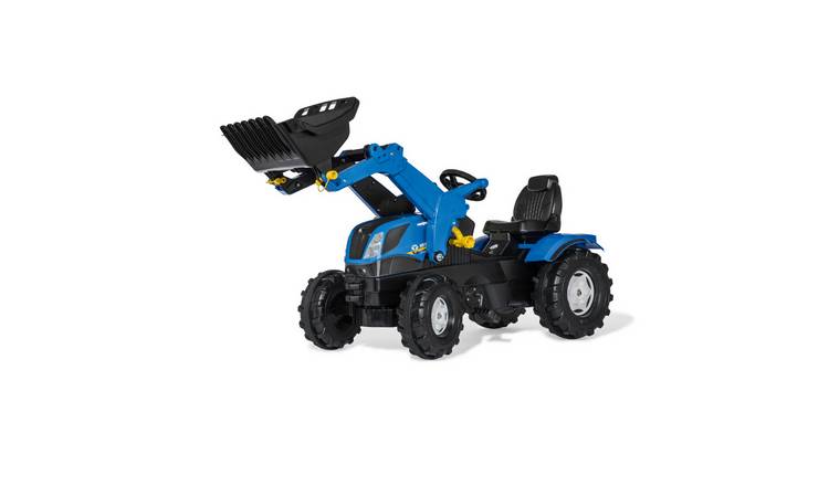 Rolly Toys New Holland T7 Ride-On Pedal Tractor with Frontloader - Blue