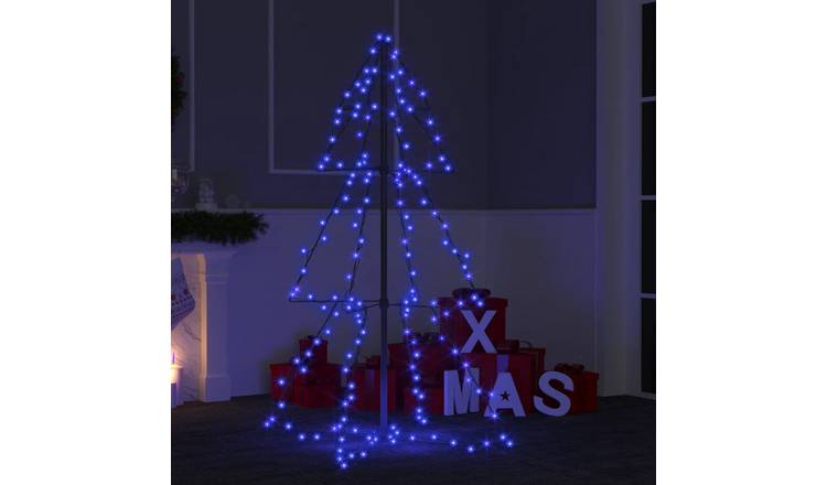 Walplus 78 x 120 cm LED Christmas Cone Tree Display - Blue Lights