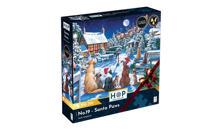 The House of Puzzles No.19 - Santa Paws BIG 500 Piece Jigsaw Puzzle