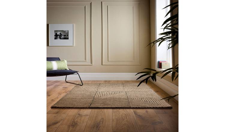 Mega Flooring Beige Modern Geometric Rug - 80 x 150cm