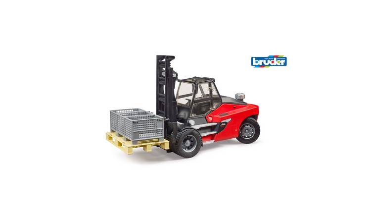Bruder 1:16 Linde HT160D Forklift with Pallet and Cages - Red