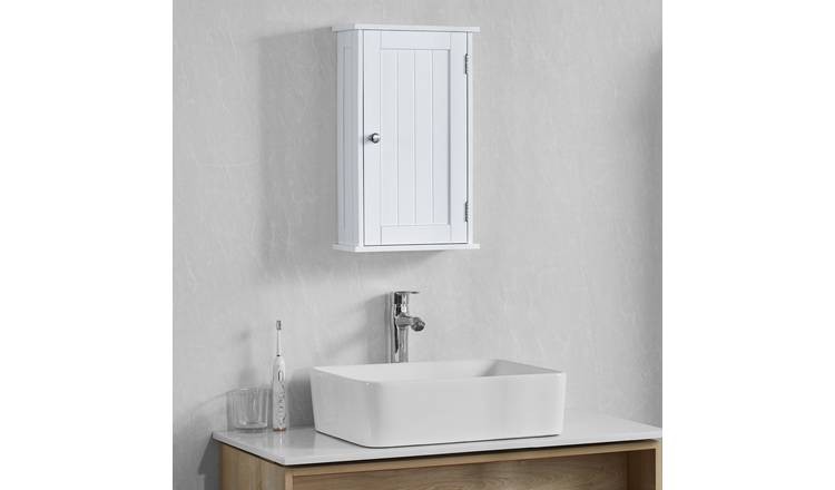 Bath Vida Priano 1 Door Wall Cabinet - White
