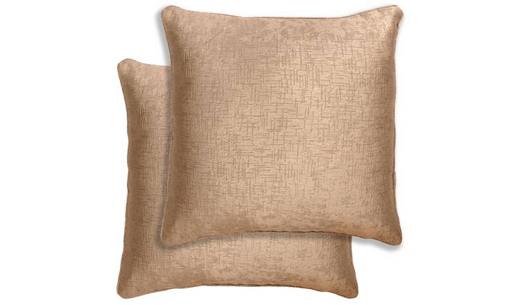Enhanced Living Vogue Textured Cushion Covers - 43 x 43cm - Latte