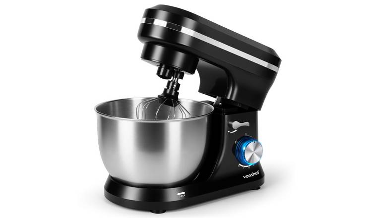 VonShef 1000W 4.5L 8 Speed Stand Mixer - Black