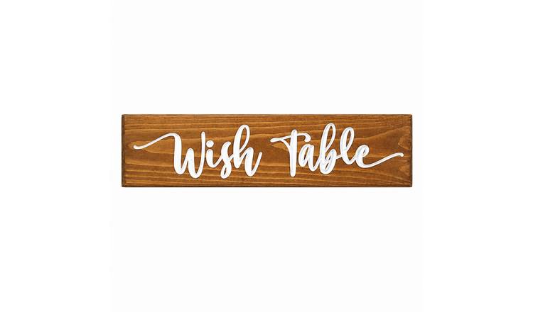 Peak Heritage Engraved Wooden Wedding Sign - L40cm - Wish Table