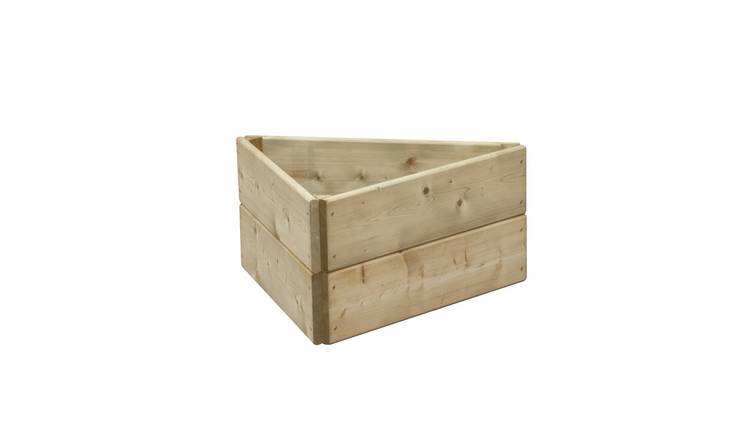 Greena Triangular Wooden Raised Bed 30 cm High, 60cm each side