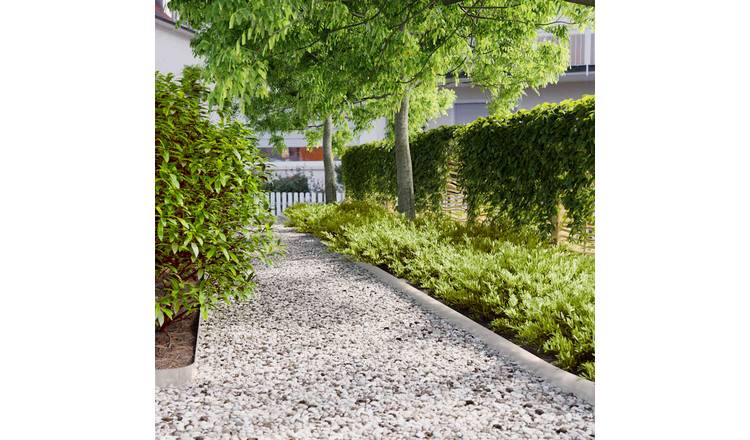 Walplus Pack of 10 Stainless Steel Lawn Edgings - 10 x 103 cm