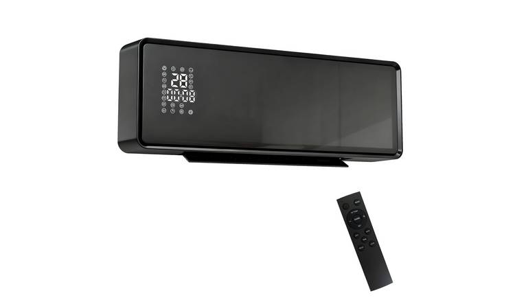 HOMCOM Ceramic Wall Mounted Space Heater with Remote Control - Black
