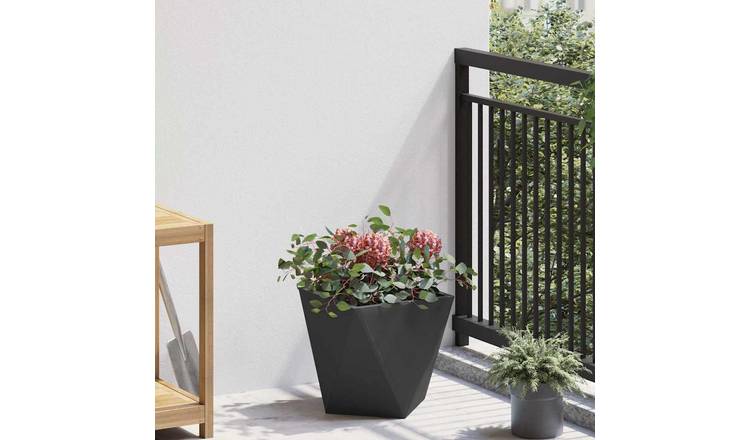 Walplus Steel Garden Planter - Black - 30 x 30 x 30 cm