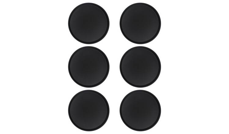 Argon Tableware Pack of 6 Round Non-Slip Serving Trays - 46cm
