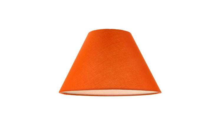 Happy Homewares Orange Cotton Coolie Lampshade - 25cm