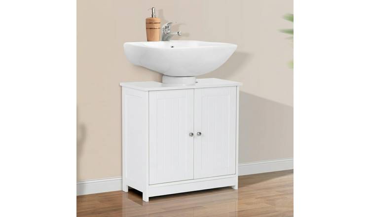 Home Treats Under Sink Bathroom Cupboard - White