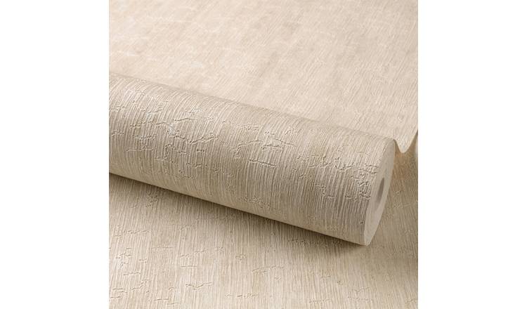 Grandeco Boutique Aspen Bark Texture Embossed Wallpaper - Beige