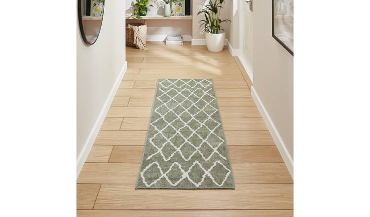 Mega Flooring Green Modern  Runner - 61 x 170cm