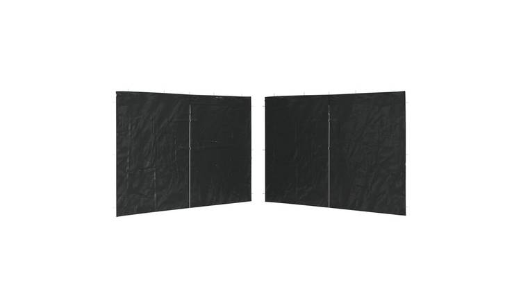 Walplus 300 x 195 cm PE Party Tent Sidewalls with Zipper 2pcs - Anthracite