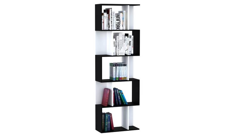 HOMCOM Wooden Freestanding Storage Bookcase with Shelf - Black