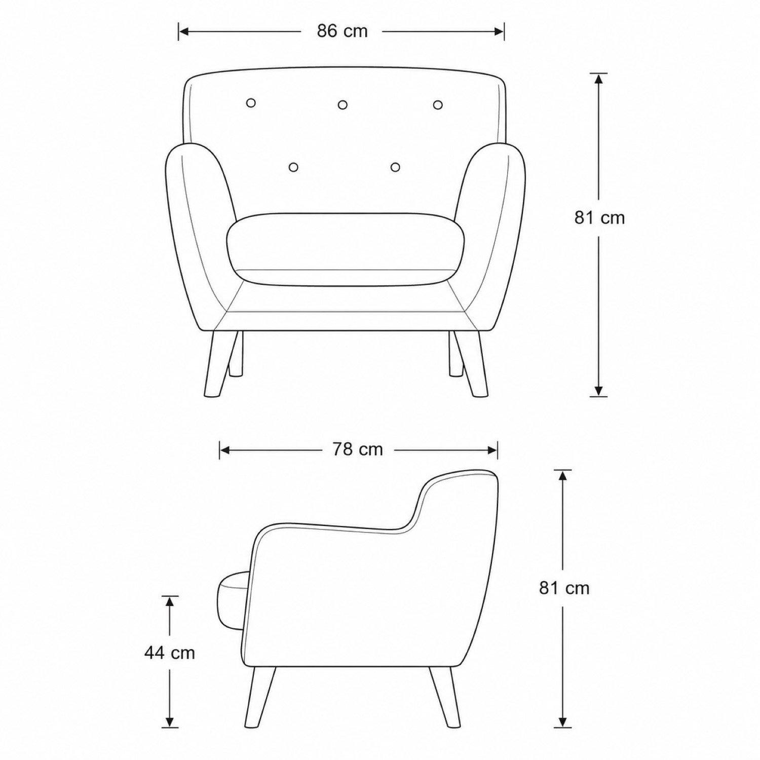 Artemis Home Lynwood  Fabric Armchair - Teal - Image 4