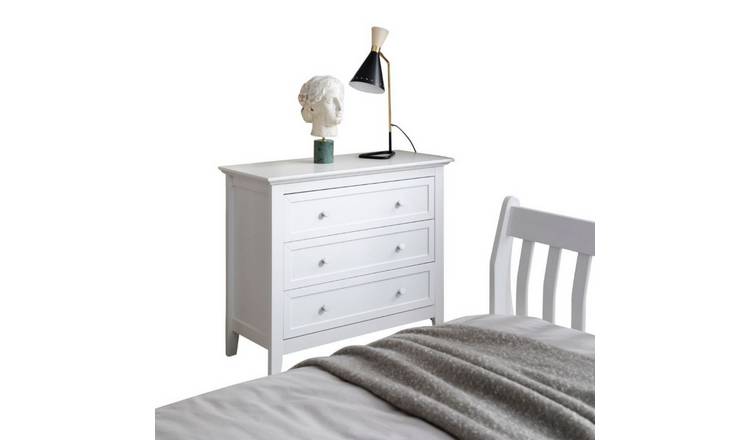 Noa & Nani Torsby 3 Drawer Wide Chest of Drawers - White