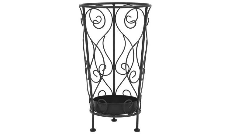 Walplus Umbrella Stand Vintage Style Metal - Black - 26 x 46 cm