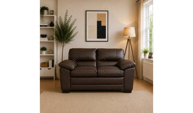 Artemis Home Genoa 2 Seat Sofa - Brown