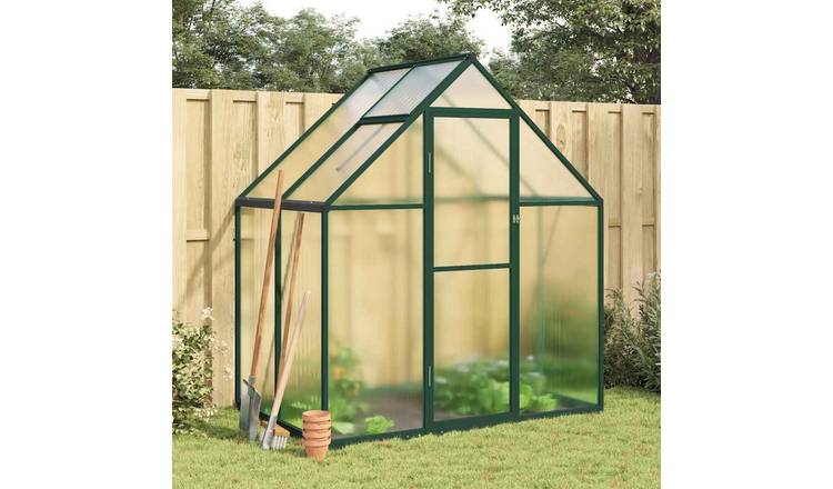 Walplus Greenhouse with Base Frame - Green and Transparent - 169 x 114 x 195 cm