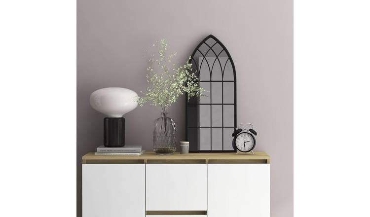 Walplus Iron Wall Mirror - Black - 70 x 30 cm