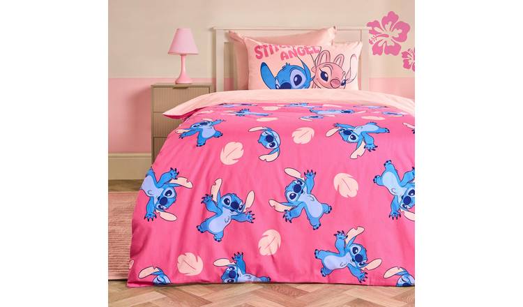 OHS Kids Stitch Cotton Blend Duvet Cover Set Pink - Single