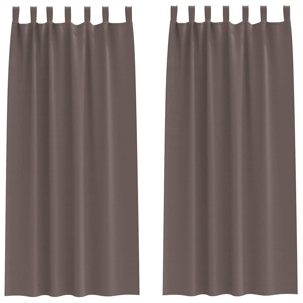 Walplus Set of 2 Ring Top Blackout Curtains - Dark Brown - 225 x 140 cm - Image 2
