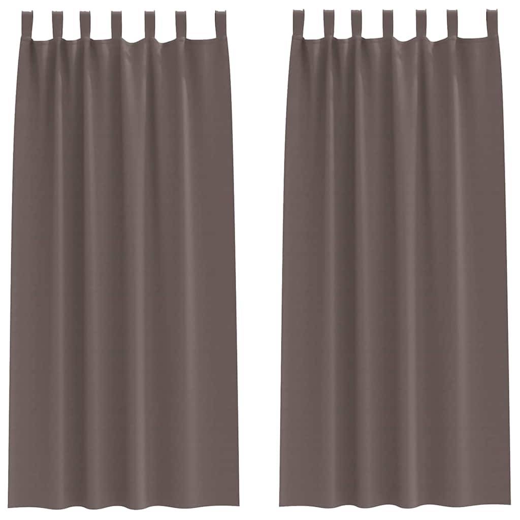Walplus Set of 2 Ring Top Blackout Curtains - Dark Brown - 225 x 140 cm - Image 2