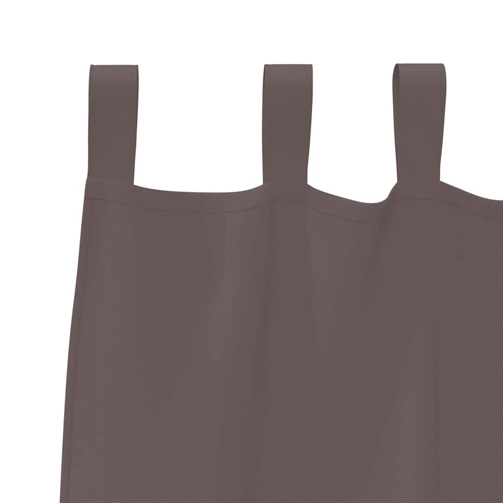 Walplus Set of 2 Ring Top Blackout Curtains - Dark Brown - 225 x 140 cm - Image 5