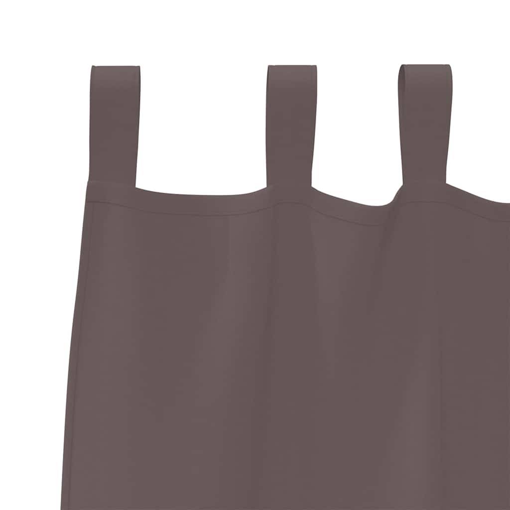 Walplus Set of 2 Ring Top Blackout Curtains - Dark Brown - 225 x 140 cm - Image 5