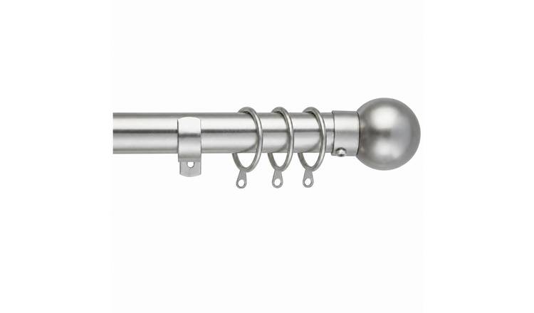 Home Treats Satin Round Extendable Curtain Pole - 40-325cm
