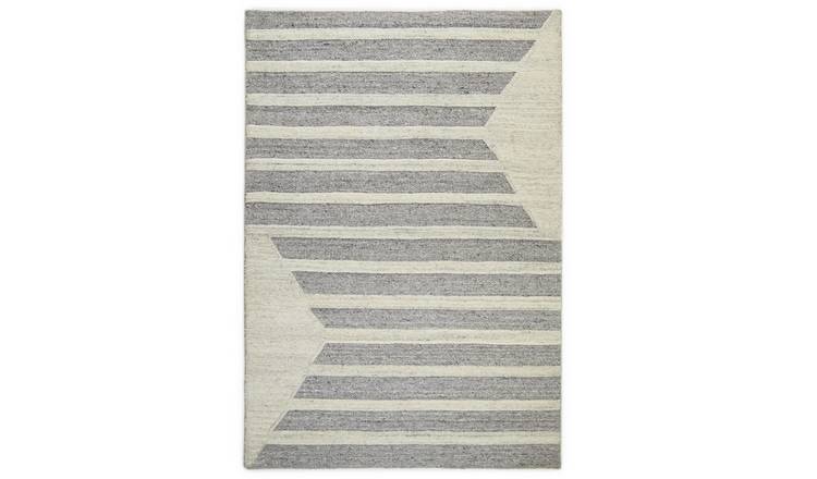 Mega Flooring Grey Handmade Geometric Rug - 160 x 230cm