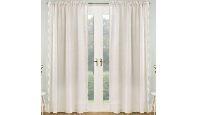 Tyrone Textiles Tahiti Rod Pocket Voile Panels - 140 x 137cm - Cream