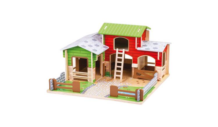 Bigjigs Toys Cobblestone Farm - 3 Years +