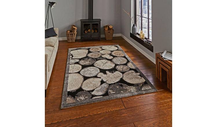 Mega Flooring Beige Modern Abstract Rug - 120 x 170cm
